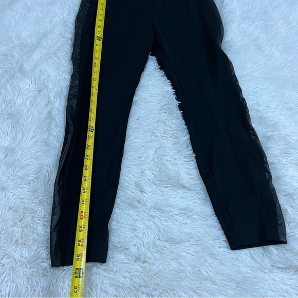 Express Columnist High Waisted Vegan Leather Knit Ankle Pant - Picture 4 of 12